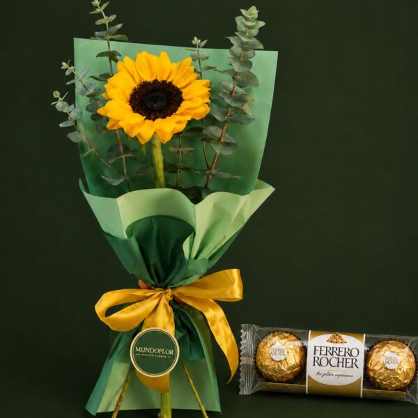 Ramo de Girasol 1 vara + chocolates