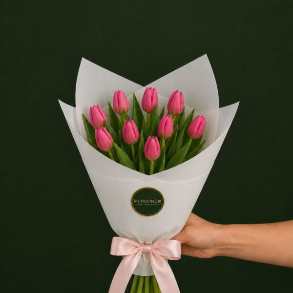 Ramo Tulipanes rosados 10 varas